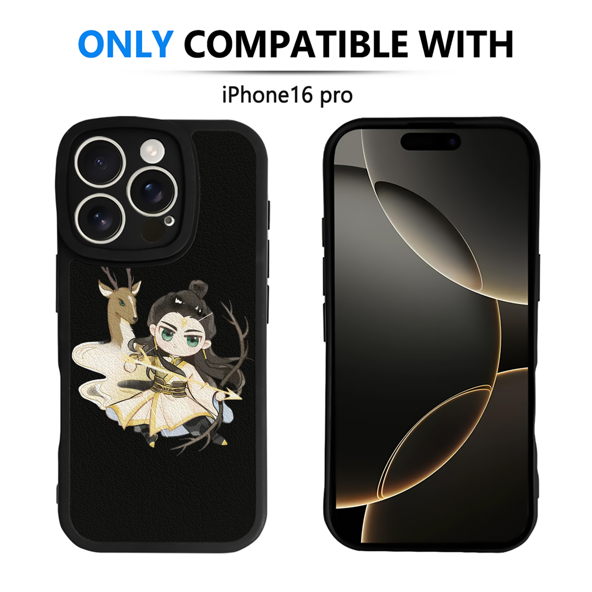 （画像用） Ne Zha 2 ナタ 魔童の大暴れ 【iPhone 16シリーズ対応】シリコンスマホケース（レザー調） 材質：シリコン